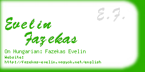 evelin fazekas business card